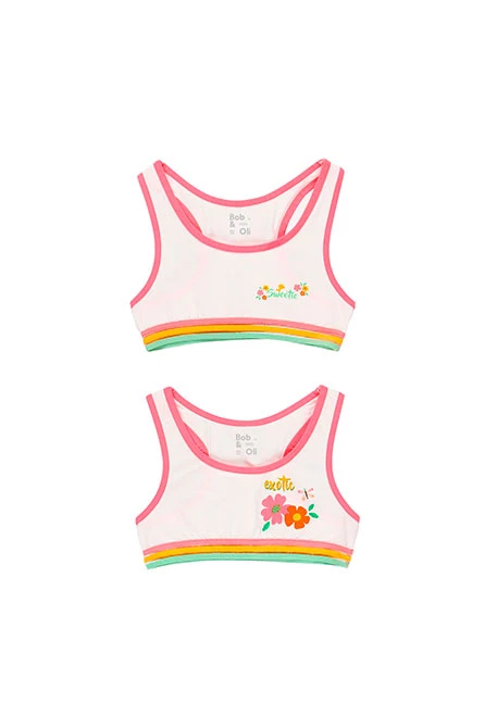 Pack 2 tops pour fille - organique