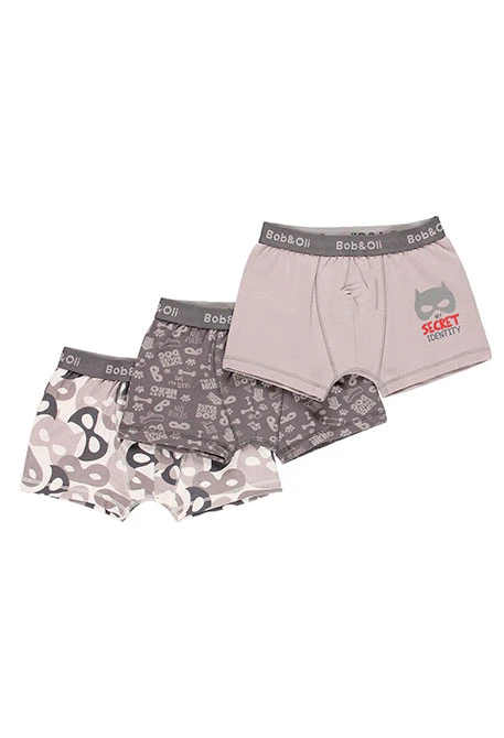 Pack de 3 boxers pour garçon - organique