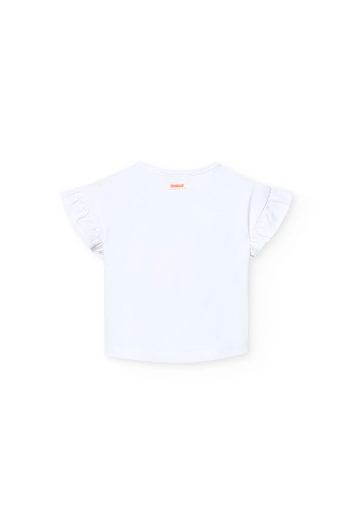 Baby Mädchen Strickshirt in Weiß