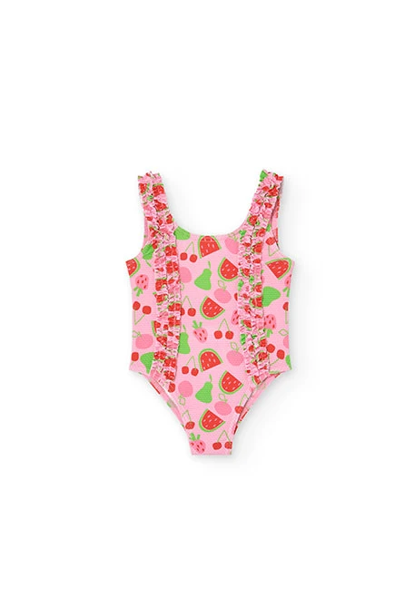 Maillot de bain en polyamide pour bébé fille avec imprimé de fruits