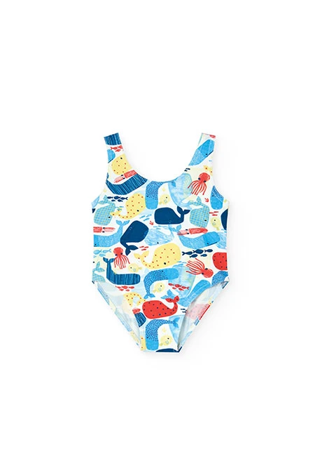 Maillot de bain en polyamide pour bébé fille avec imprimé