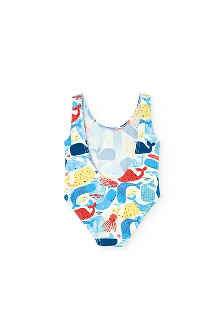 Maillot de bain en polyamide pour bébé fille avec imprimé