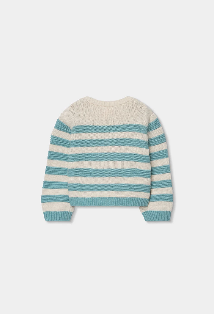 Chaqueta de bebé punto verde