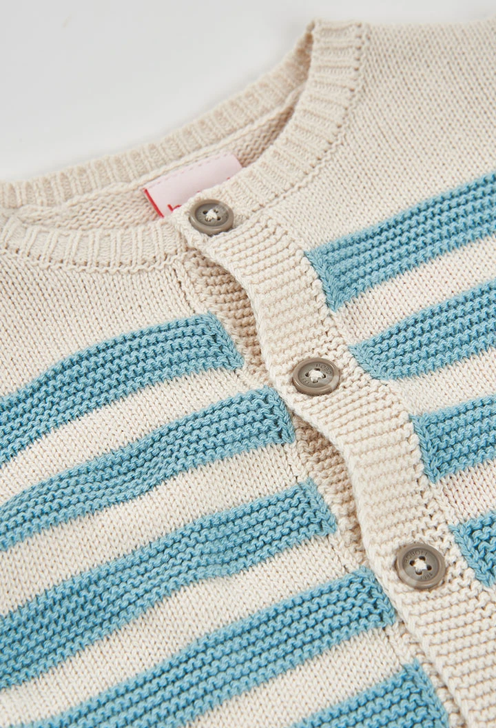 Veste bébé en tricot vert