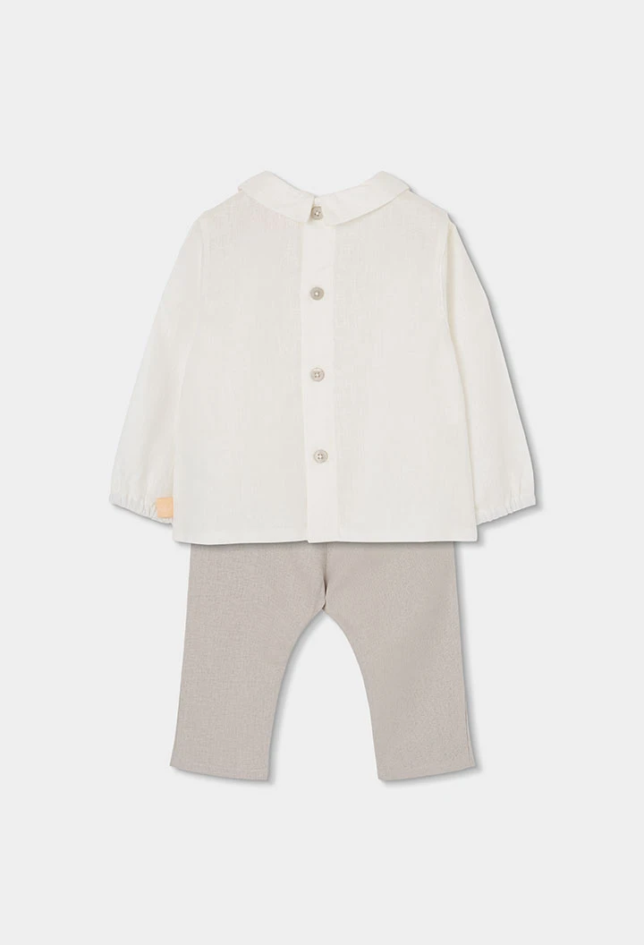 Ensemble en lin beige pour bébé