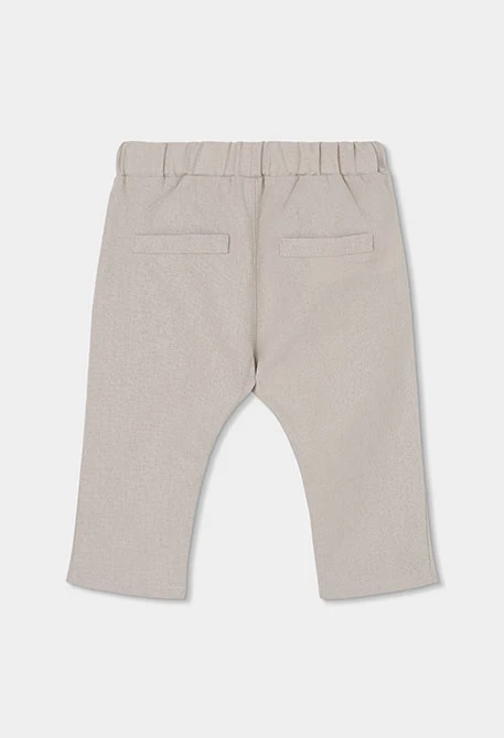 Beige linen baby set