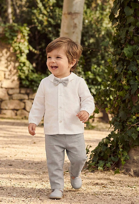 Ensemble en lin beige pour bébé