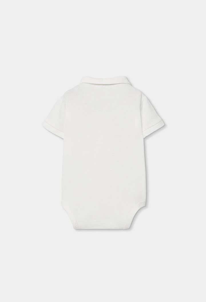 Ensemble bébé polo et salopette verte