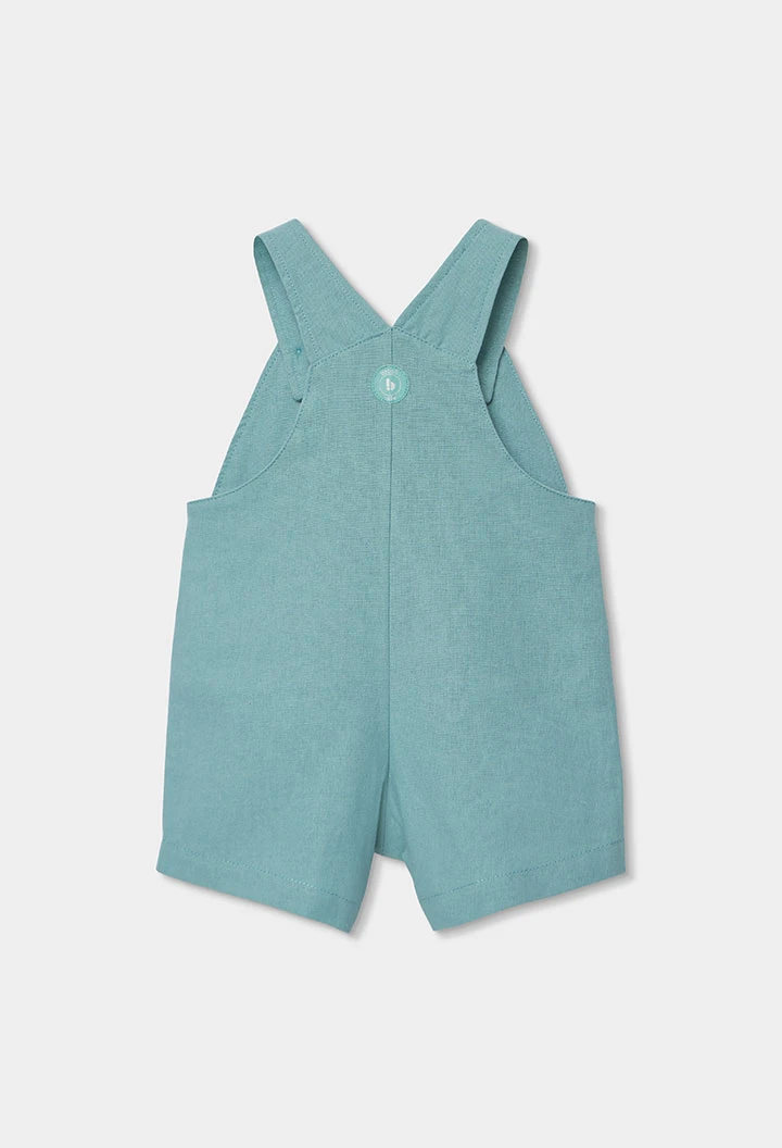 Set neonato polo e salopette verde