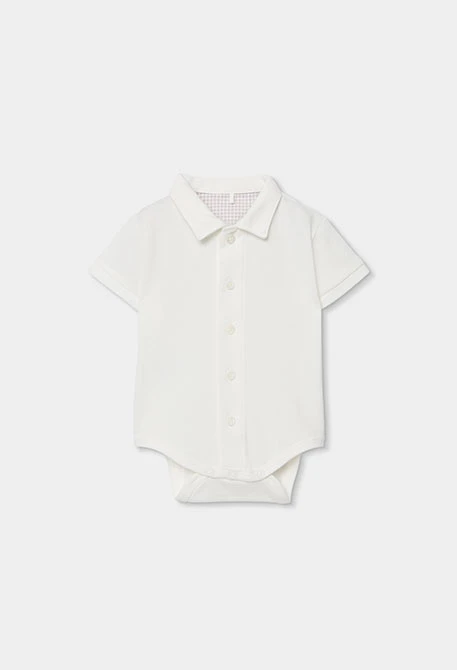 Conjunto bebé polo e jardineiras verdes