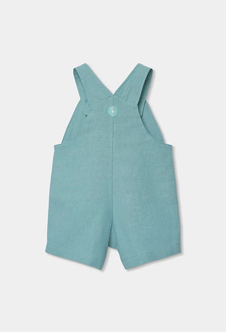Babysatz mit grünem Poloshirt und Latzhose