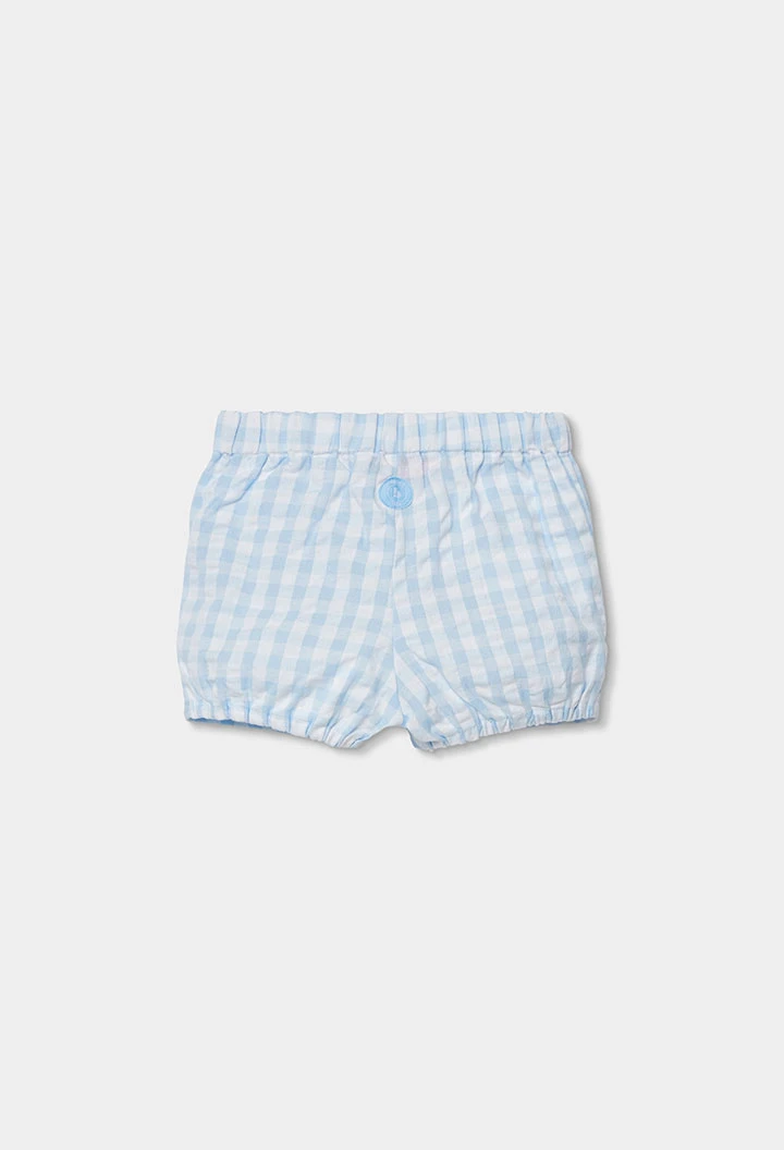 Ensemble bébé coton à carreaux