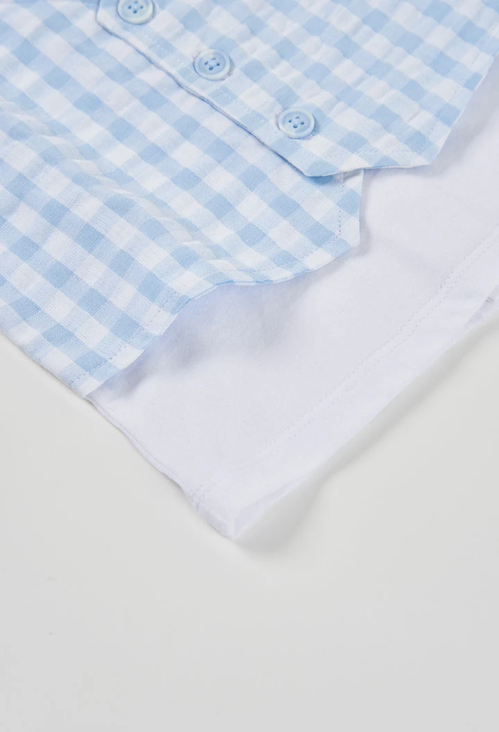 Conjunto bebé algodón cuadros