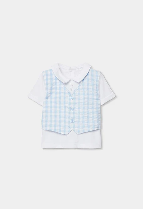 Baby cotton checked set