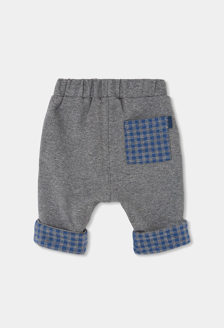 Conjunto punto bebé niño gris vigoré a cuadros