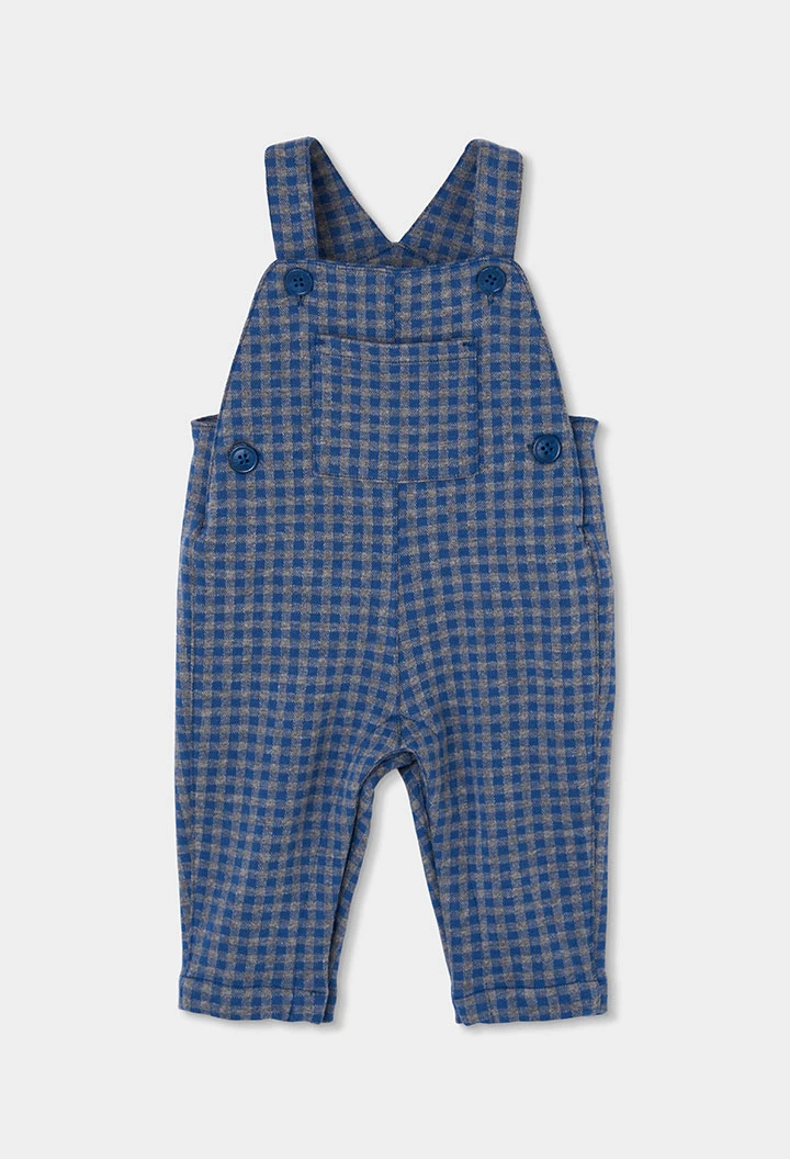 Conjunto punto bebé niño azul a cuadros