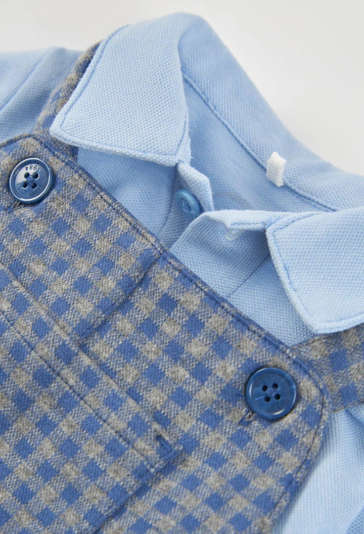 Conjunto punto bebé niño azul a cuadros