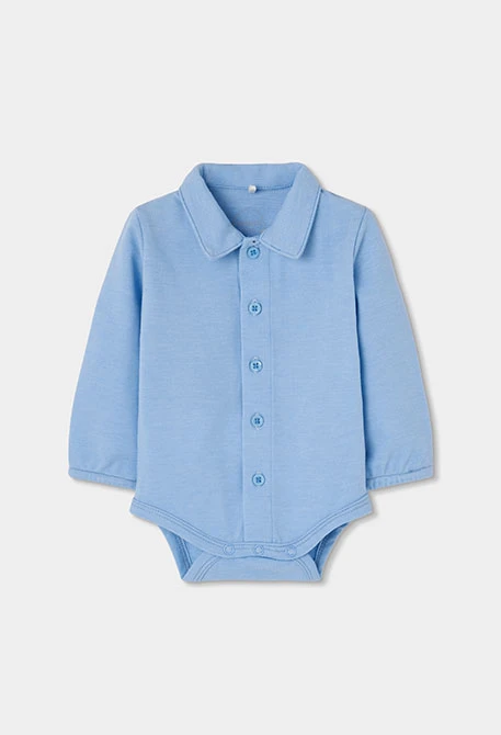 Baby boy blue checked knitted set