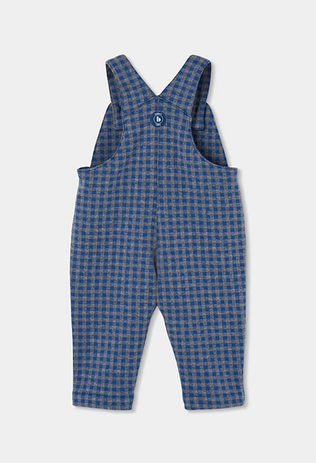 Baby boy blue checked knitted set