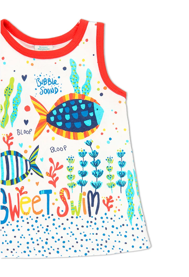 Robe "poissons" pour bébé fille