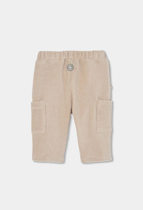 Beige hedgehog print knitted baby boy set