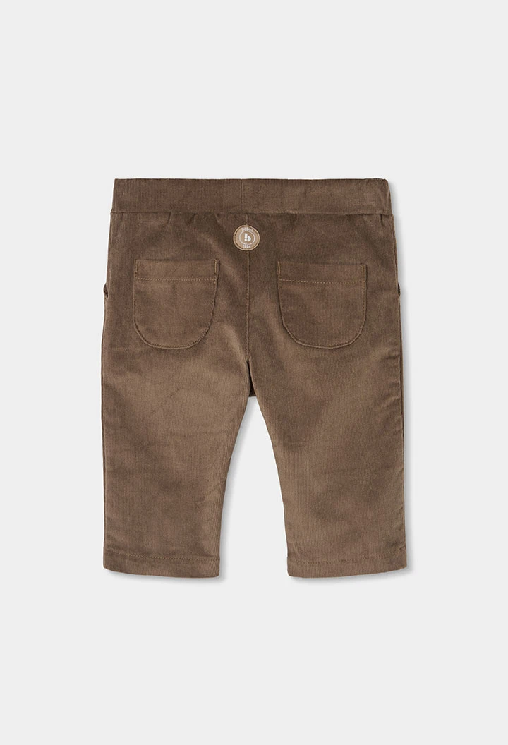 Baby boy beige dog-print set