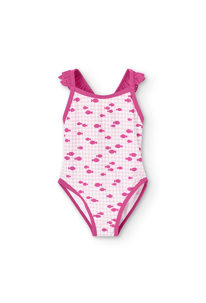 Swimsuit vichy for baby girl