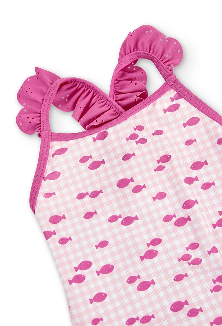 Swimsuit vichy for baby girl