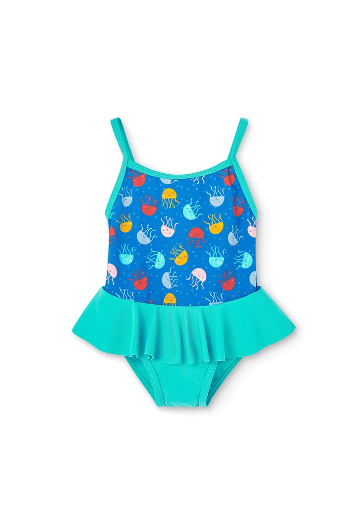 Swimsuit with ruffles for baby