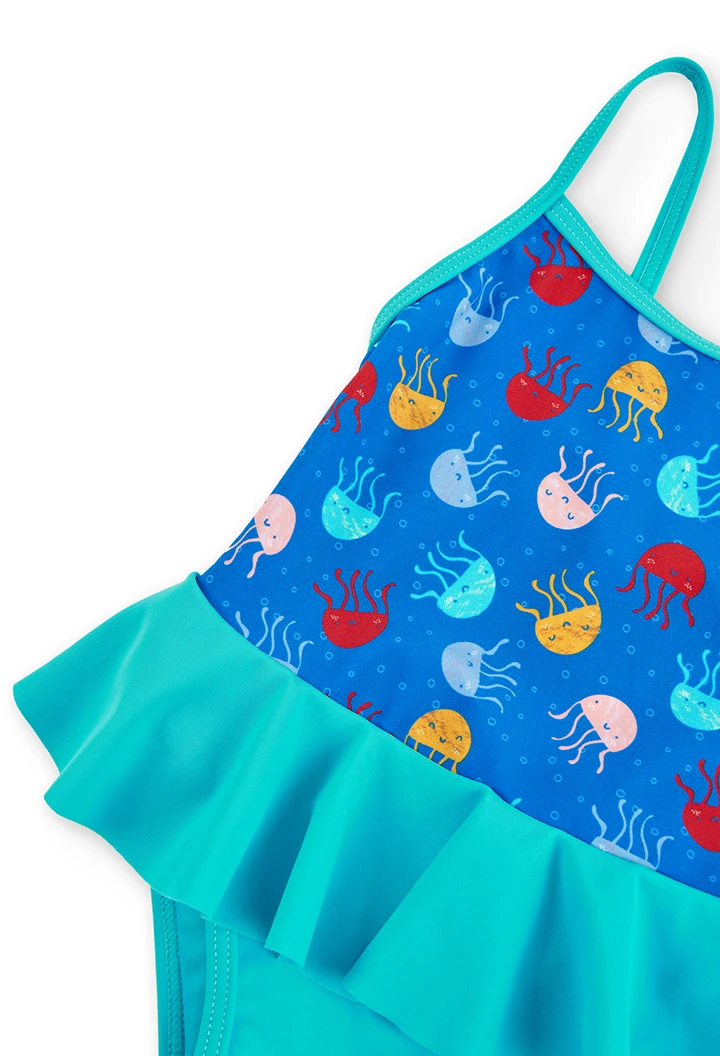 Swimsuit with ruffles for baby