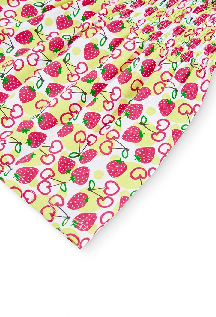 Knit dress fruits for baby girl