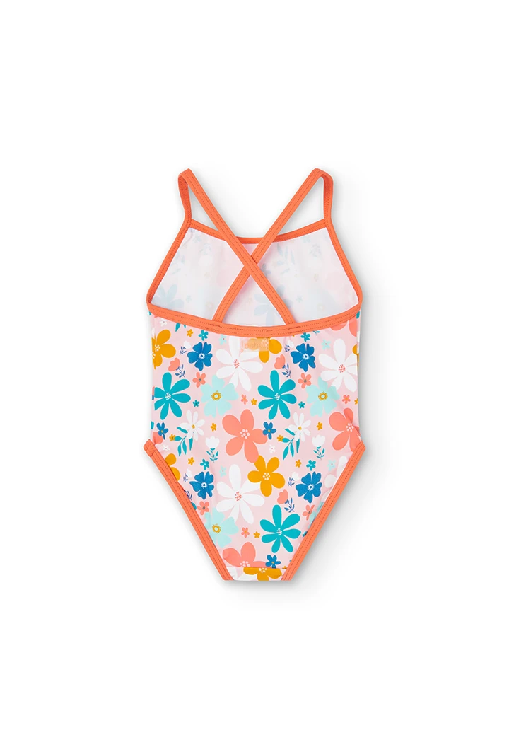 Swimsuit polyamide floral for baby girl