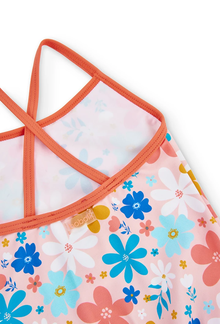 Maillot de bain polyamide fleurs pour bébé fille