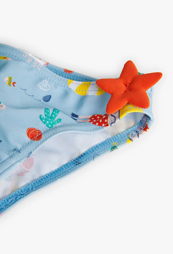Culotte imprimée en polyamide pour bébé fille