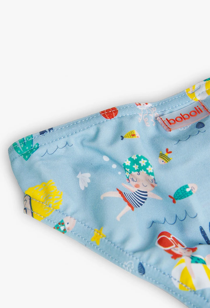 Culotte imprimée en polyamide pour bébé fille