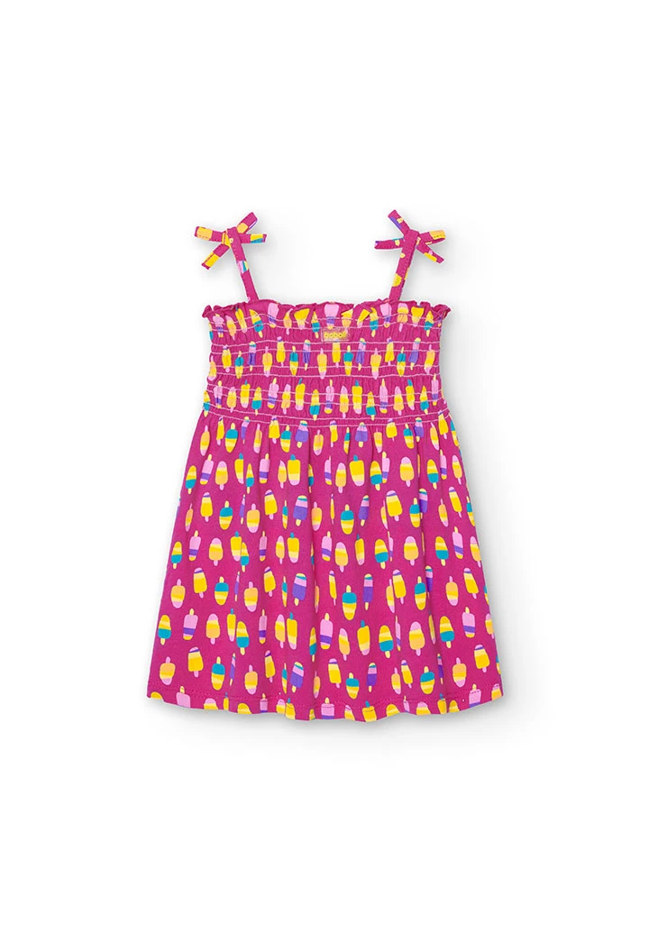 Baby girl\'s printed knit dress