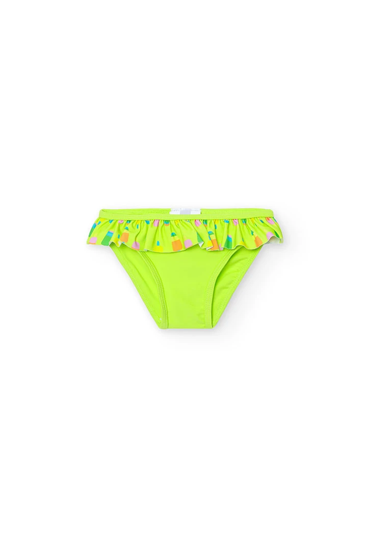 Culotte à volants verte pour bébé fille