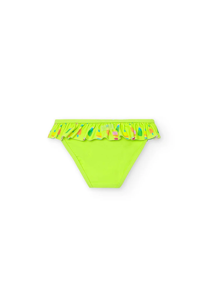Culotte à volants verte pour bébé fille