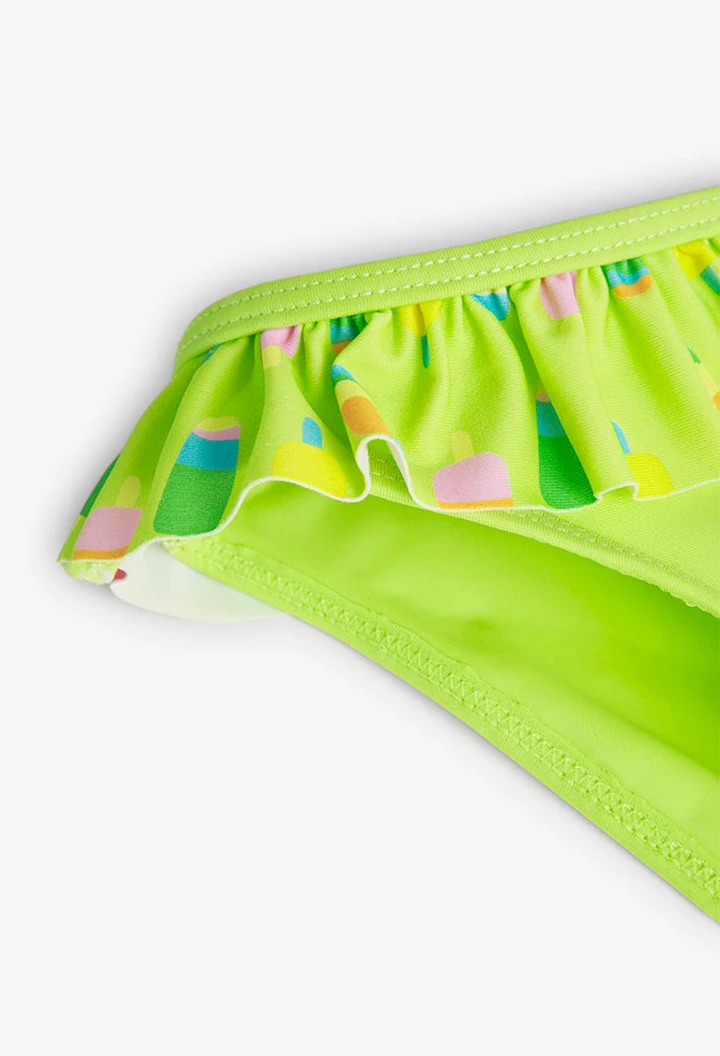 Culotte à volants verte pour bébé fille