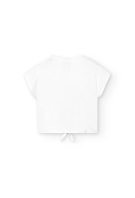 Set bianco in jersey da neonata