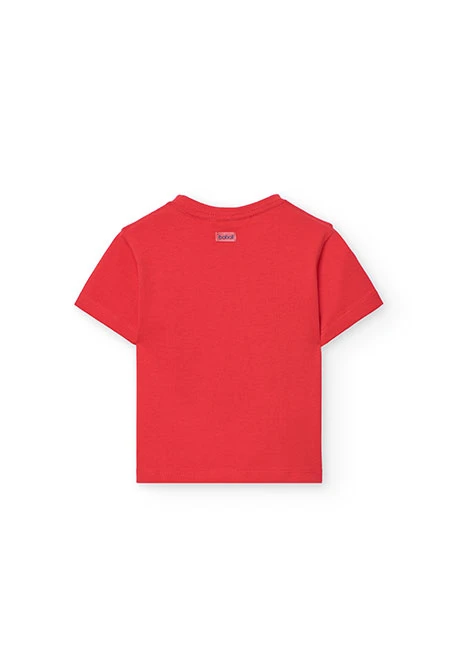 Maglietta in maglia per neonato di colore rosso