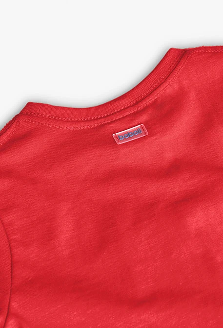 Maglietta in maglia per neonato di colore rosso