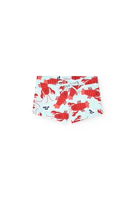 Maillot de bain en polyamide pour bébé garçon avec motif de homards