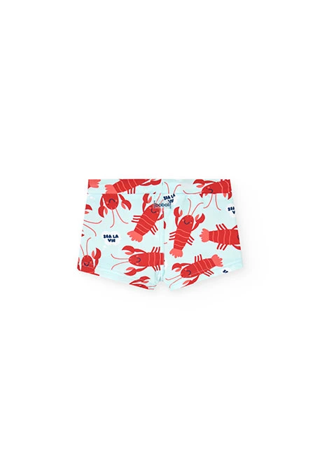Maillot de bain en polyamide pour bébé garçon avec motif de homards