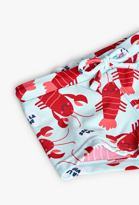 Maillot de bain en polyamide pour bébé garçon avec motif de homards