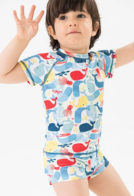 Camiseta de poliamida para bebé con estampados animales marinos
