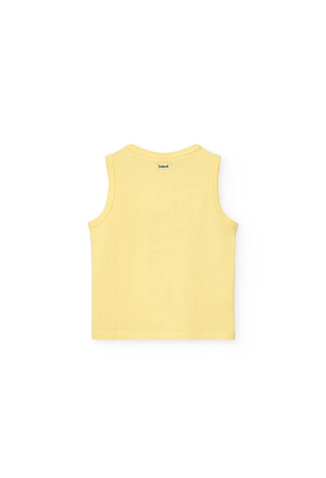Canotta di maglia per bambino in colore giallo