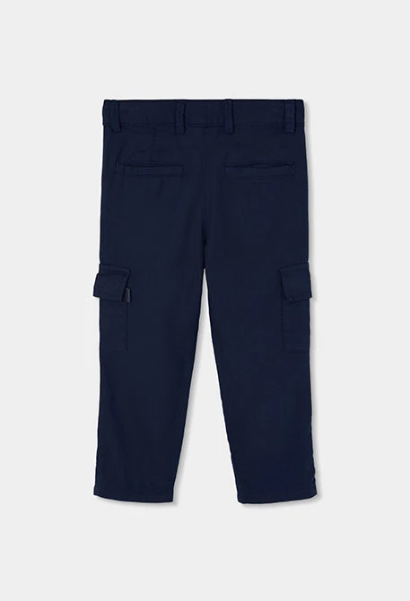 Pantalon enfant lin bleu marine