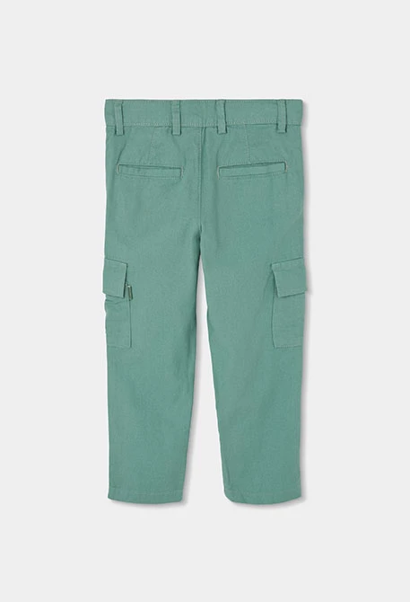 Pantalone bambino lino verde