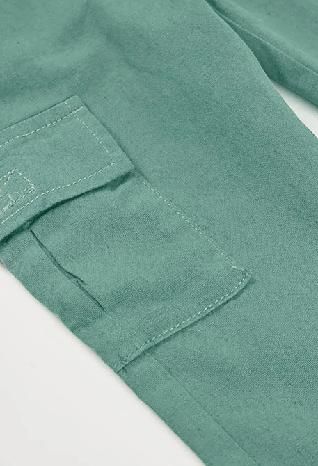 Pantalone bambino lino verde